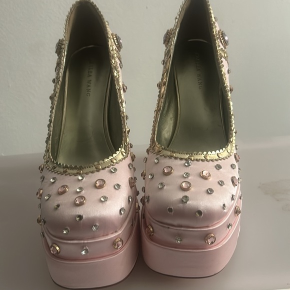 Elegant Pink Embellished Women's Heels - Picture 2 of 9